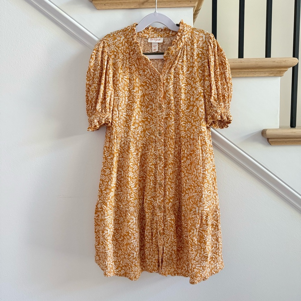 Cat & Jack Girls Ruffle Sleeve Woven Dress